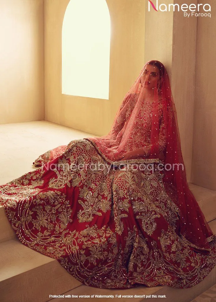 Premium Red Pakistani Designer Bridal Dresses #BN117