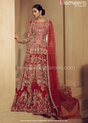 Premium Red Pakistani Designer Bridal Dresses #BN117