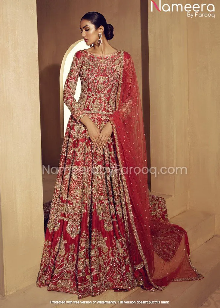 Premium Red Pakistani Designer Bridal Dresses #BN117