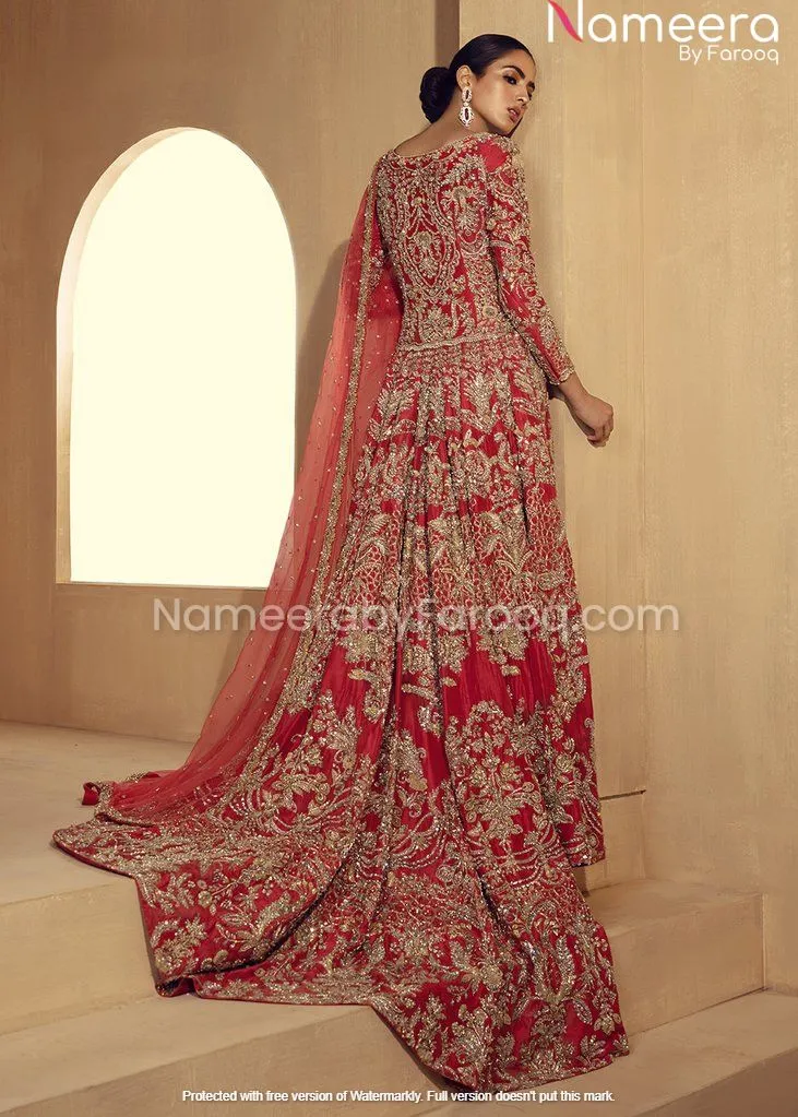 Premium Red Pakistani Designer Bridal Dresses #BN117