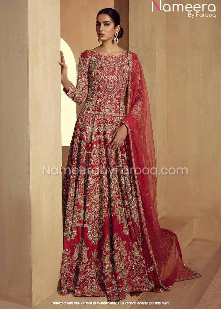 Premium Red Pakistani Designer Bridal Dresses #BN117