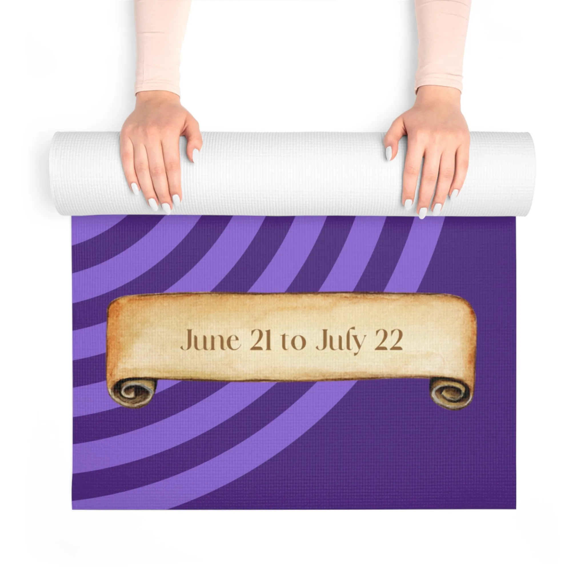 Purple Meditation Zodiac Cancer Foam Yoga Mat
