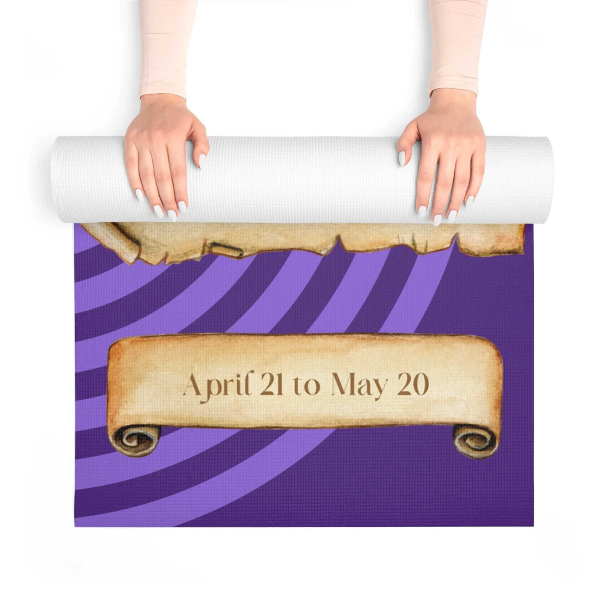Purple Meditation Zodiac Taurus Foam Yoga Mat