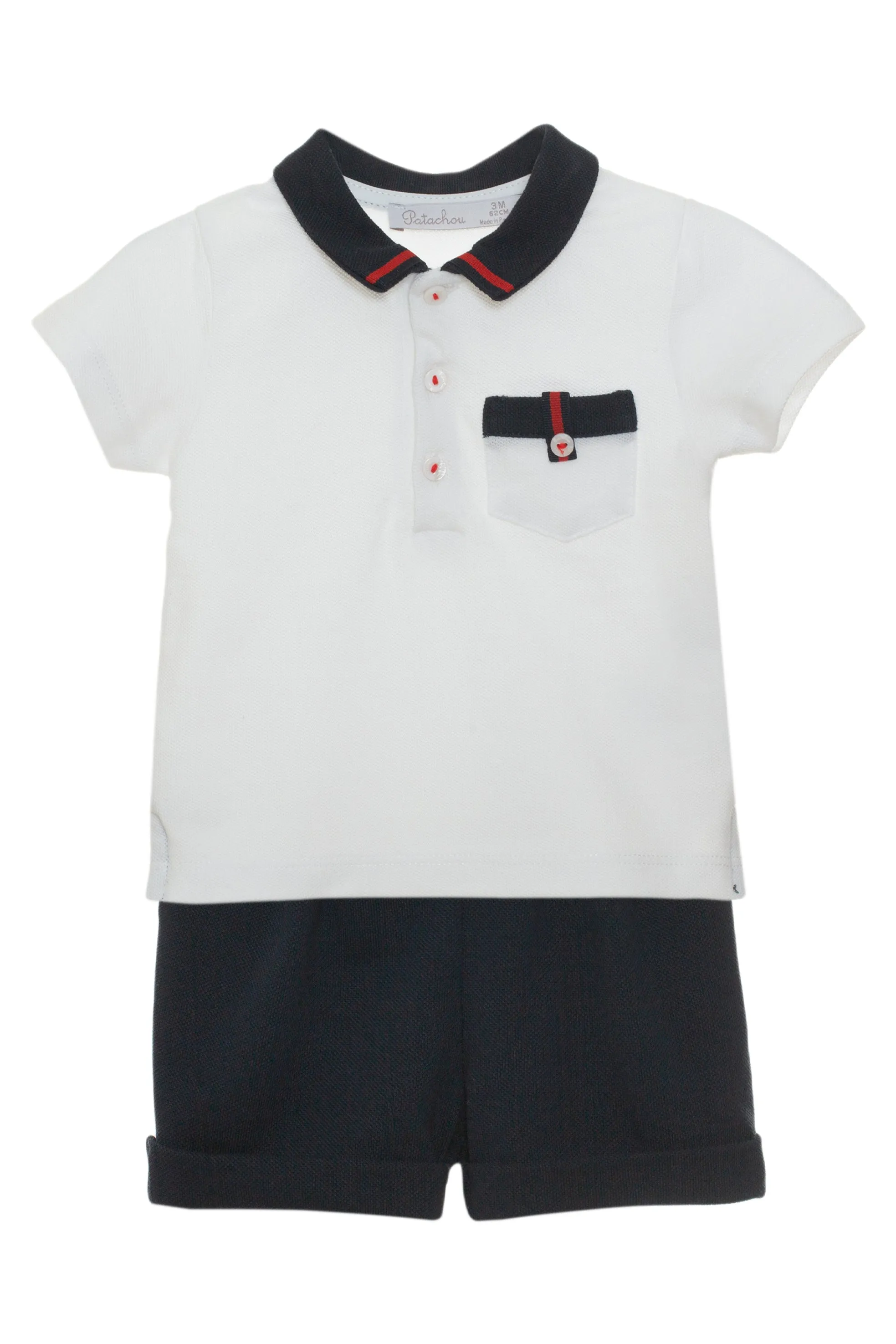 "Lawson" Navy & Red Polo Shirt & Shorts