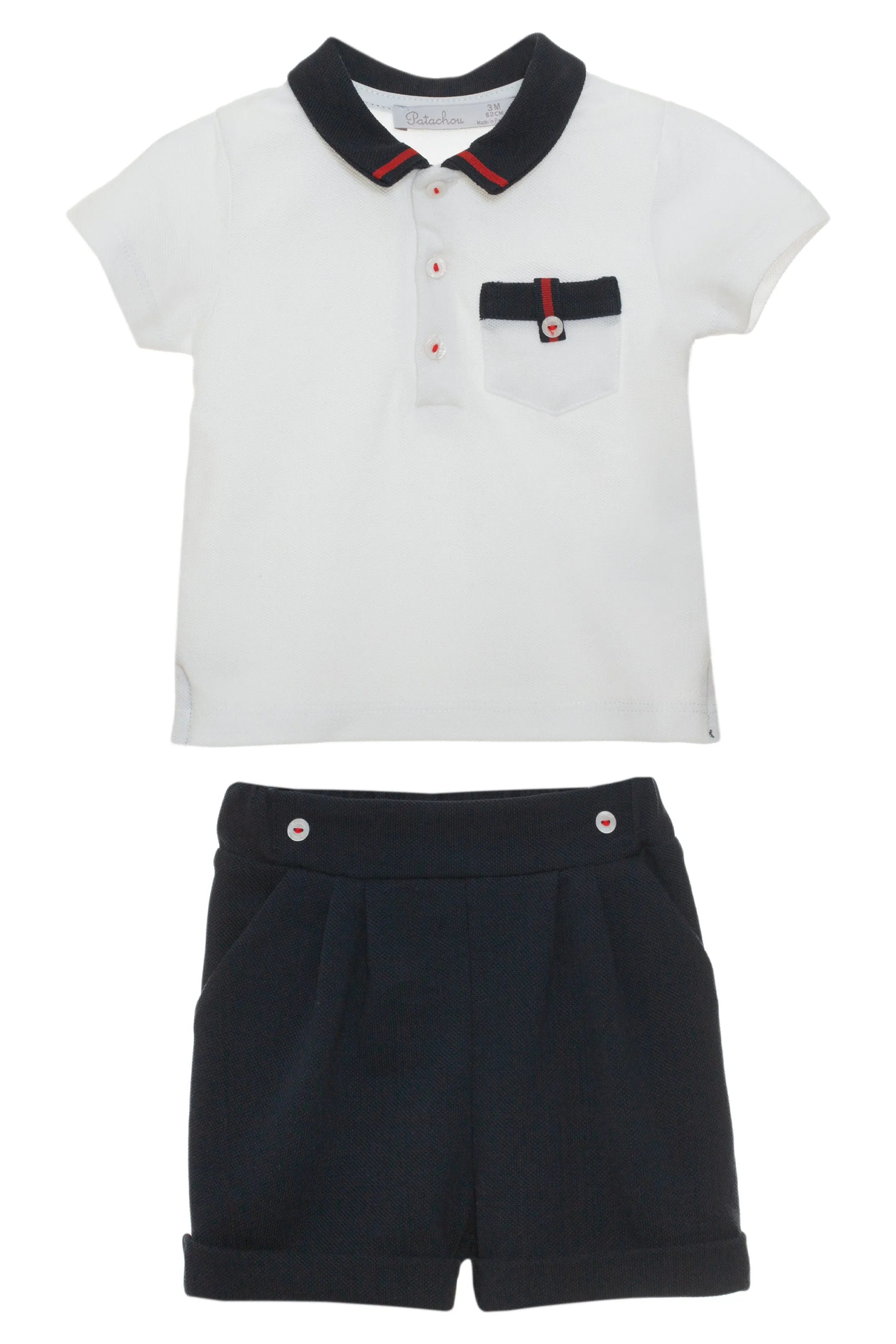 "Lawson" Navy & Red Polo Shirt & Shorts