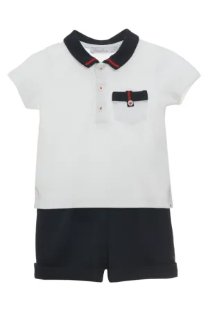 "Lawson" Navy & Red Polo Shirt & Shorts
