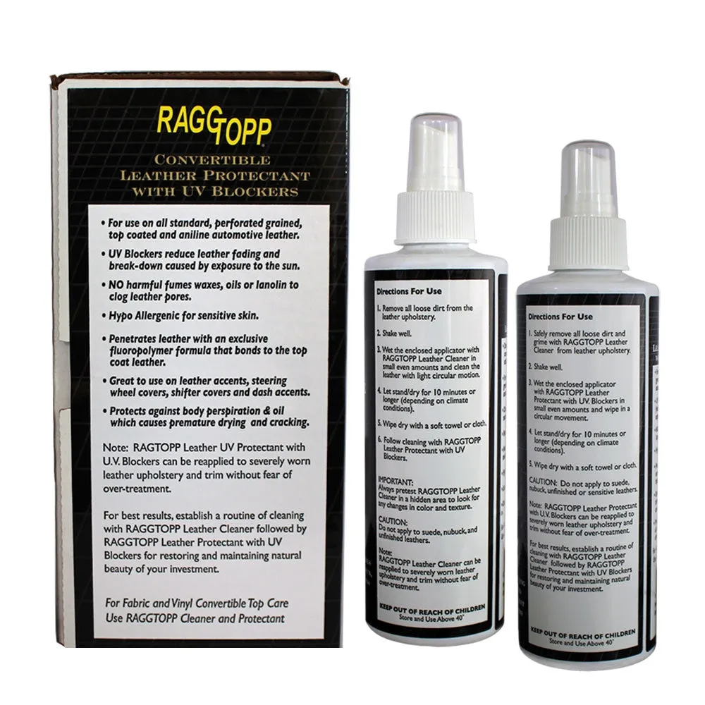 RAGGTOPP Leather Cleaner & Protectant Kit with Leather Interior Cleaning Brush