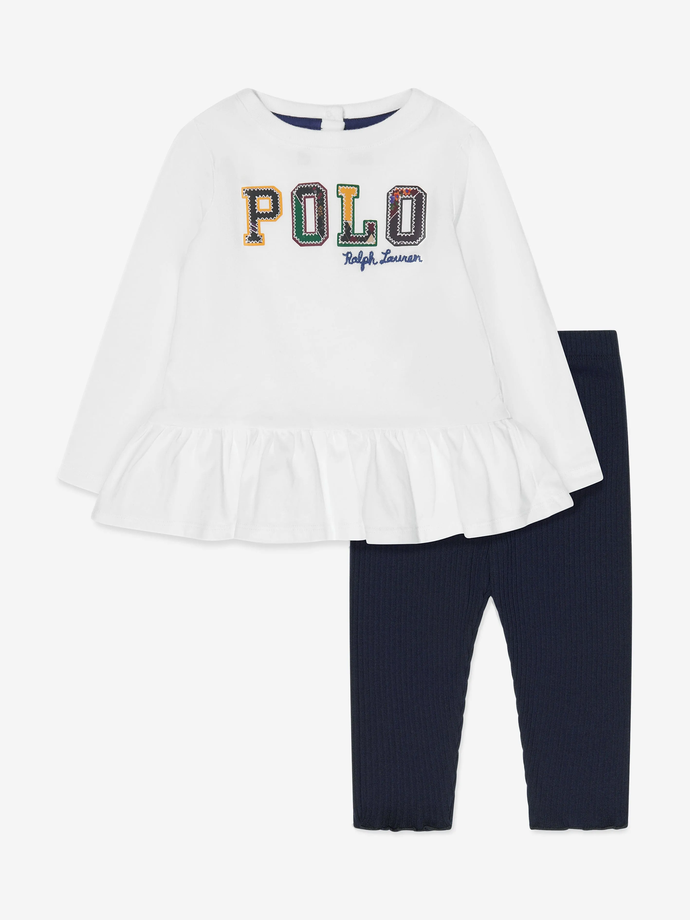 Ralph Lauren Baby Girls Leggings Set in White
