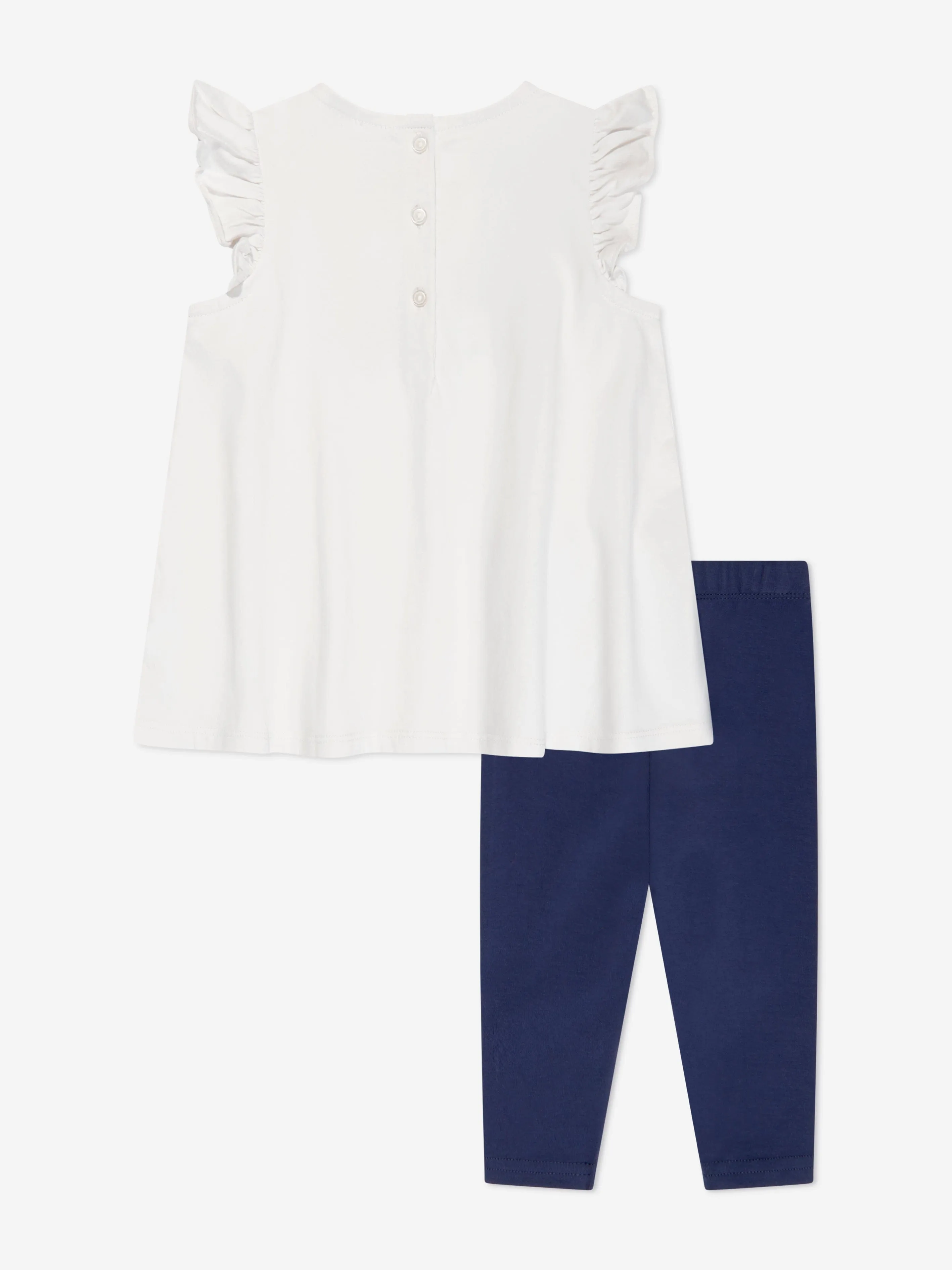 Ralph Lauren Baby Girls Top And Leggings Set in White