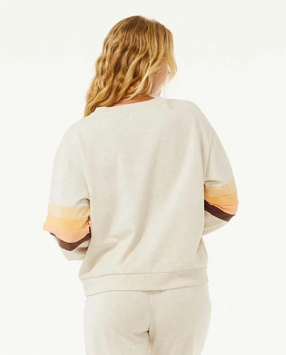 Rip Curl Women&#x27;s Surf Revival Panelled Crew Oatmeal Marle | Buy Rip Curl Women&#x27;s Surf Revival Panelled Crew Oatmeal Marle here | Outnorth