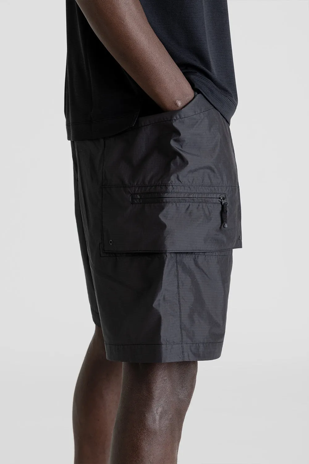 Rip-stop Cargo Shorts - Black