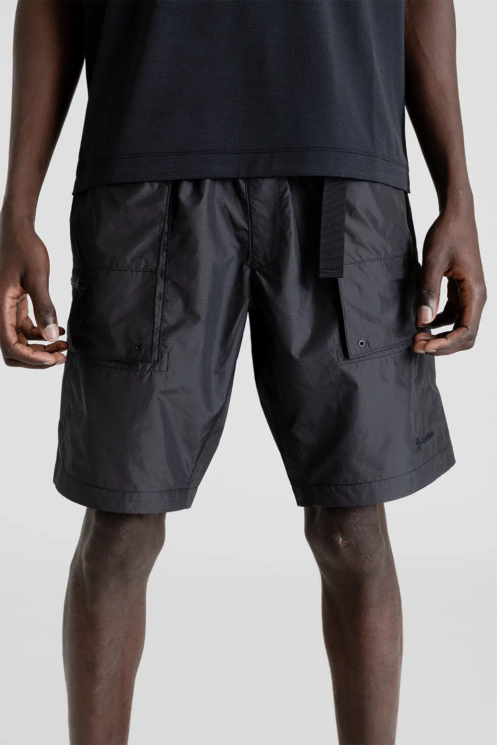Rip-stop Cargo Shorts - Black