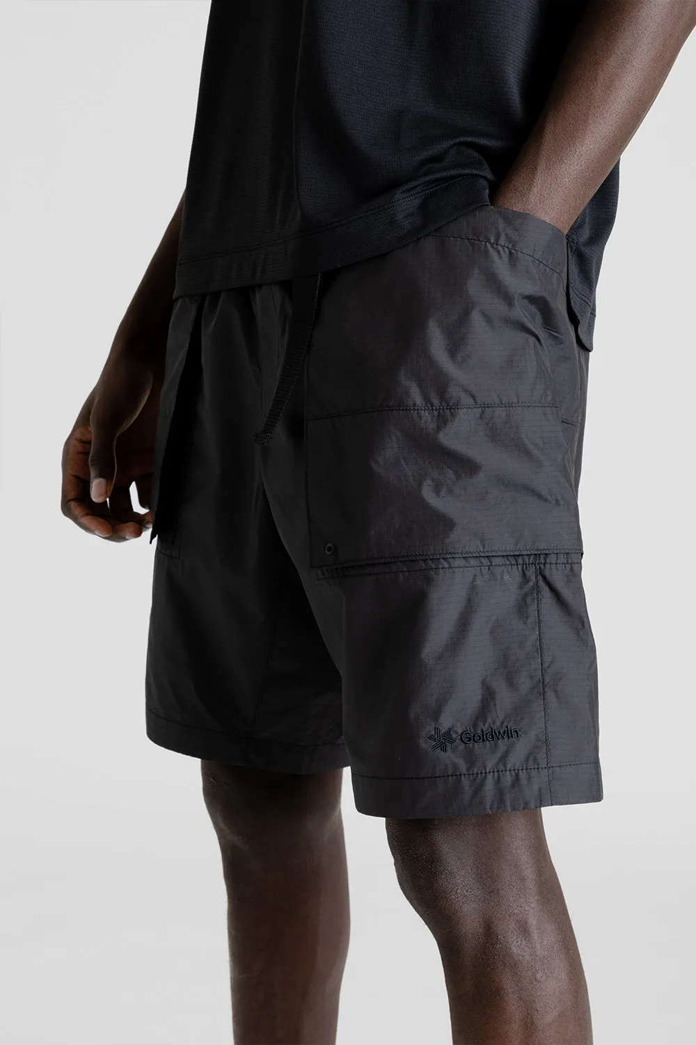 Rip-stop Cargo Shorts - Black