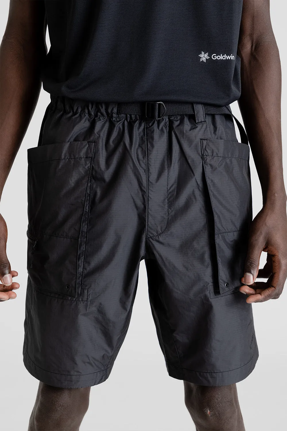 Rip-stop Cargo Shorts - Black