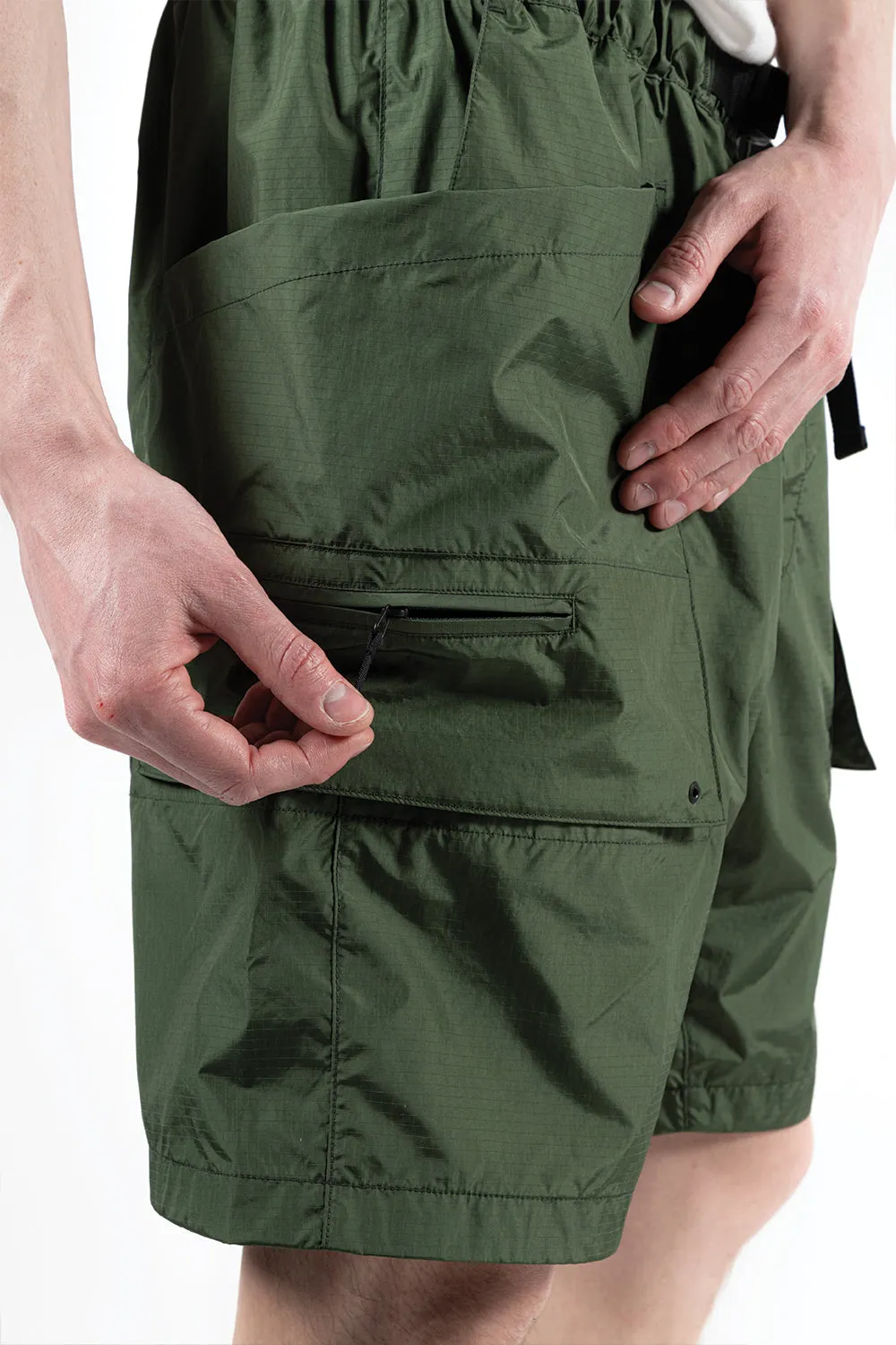 Rip-Stop Mount Cargo Shorts - Khaki Green