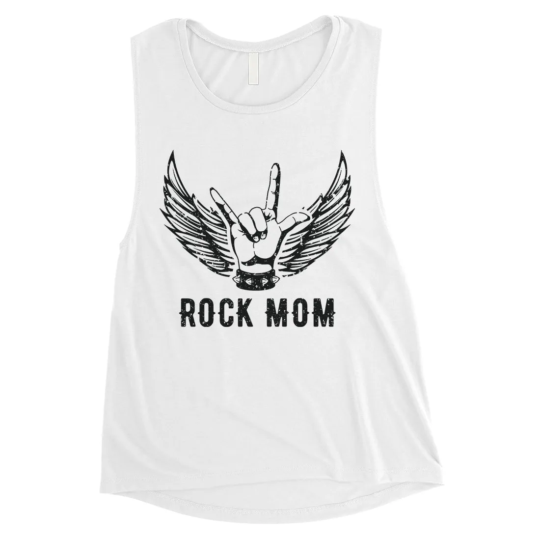 Rock Mom Womens Funny Mothers Day Muscle Tank Top Cute Gift For Mom