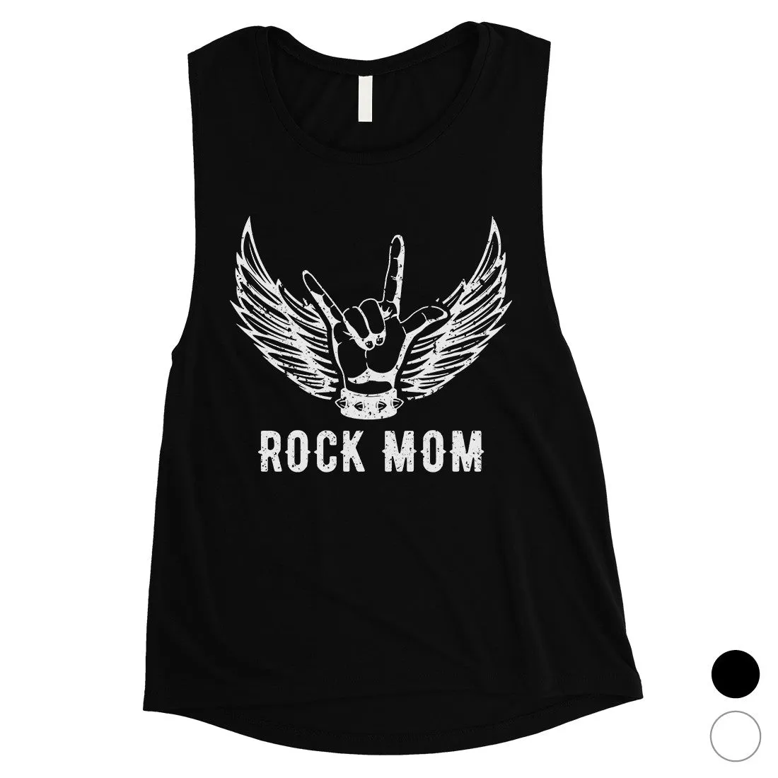 Rock Mom Womens Funny Mothers Day Muscle Tank Top Cute Gift For Mom