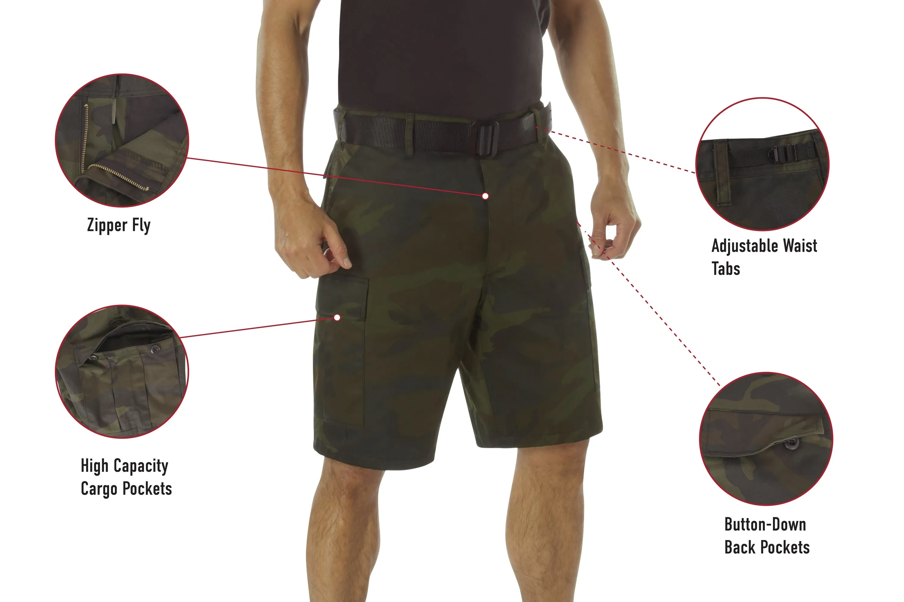 Rothco Midnight Camo BDU Shorts / Midnight Black Camo