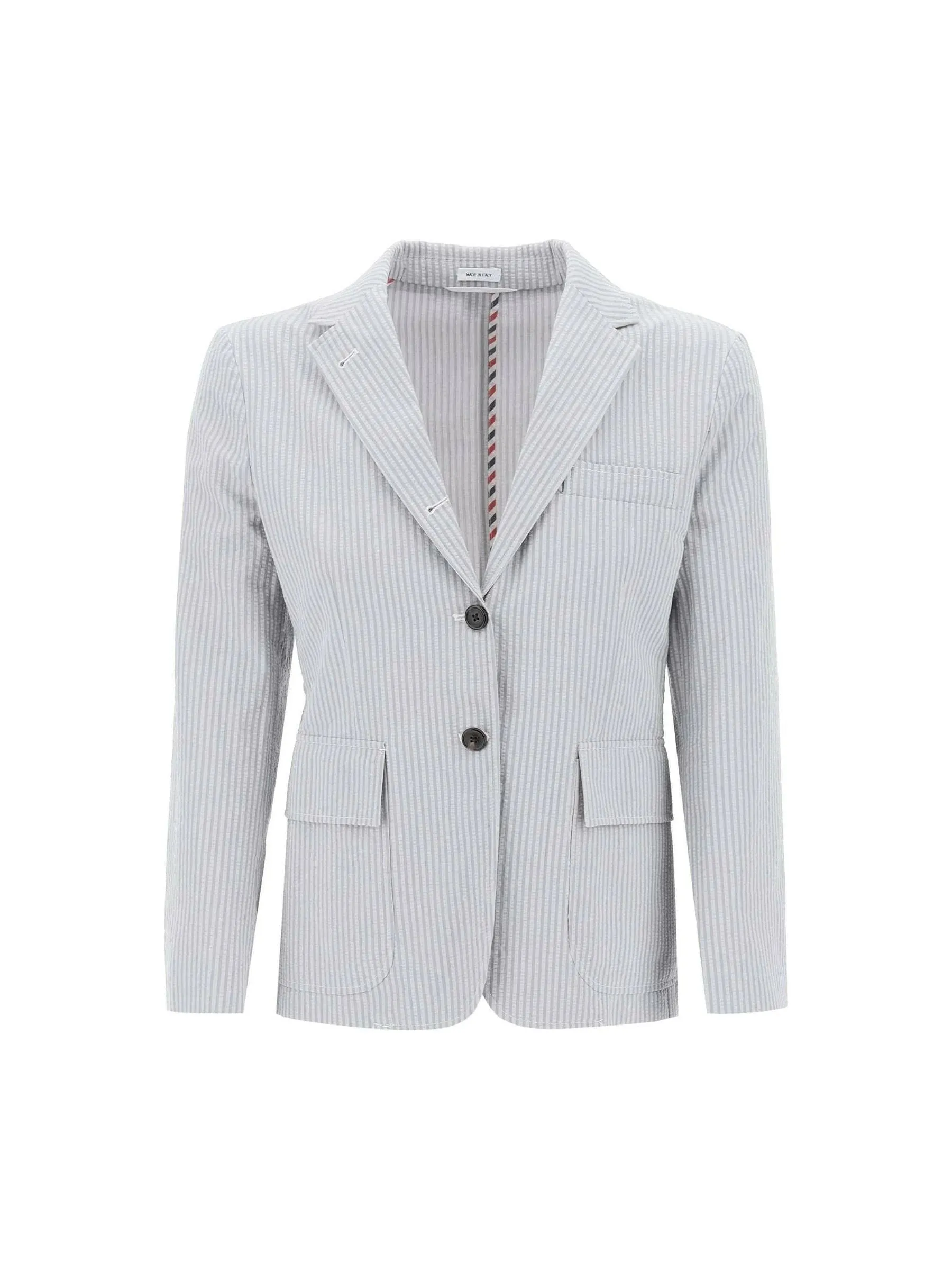 Seersucker Pinstriped Blazer