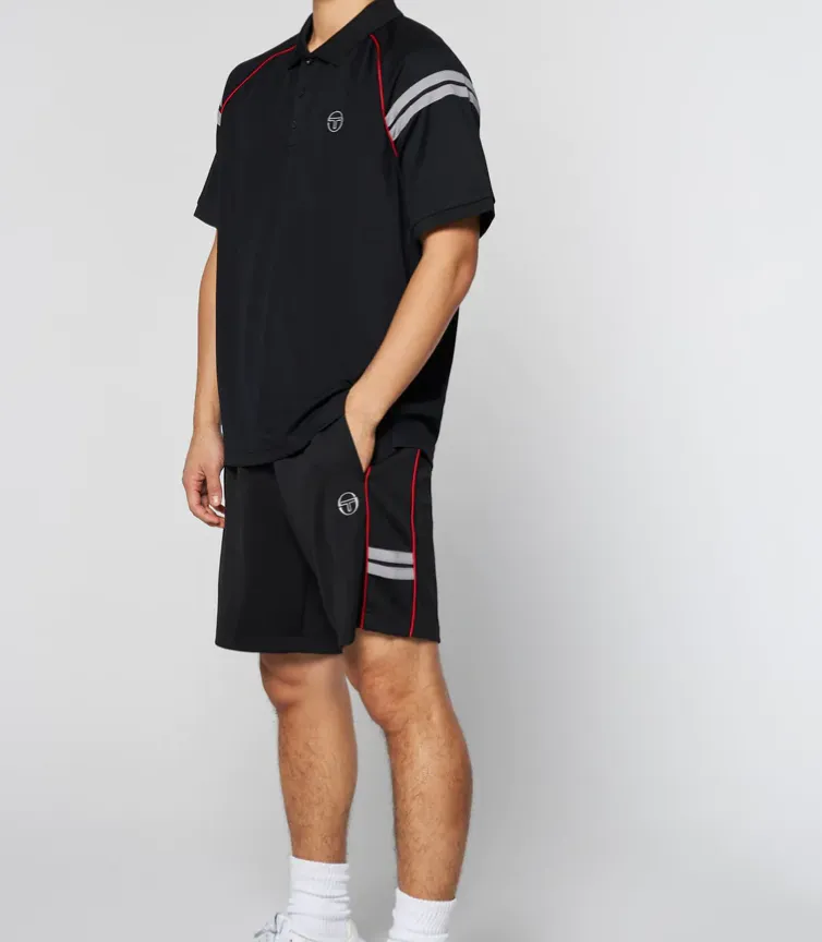 SERGIO TACCHINI ASCOT POLO SHORTS SET - Men’s- BLACK