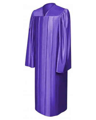 Shiny Purple Bachelors Graduation Gown - College & University