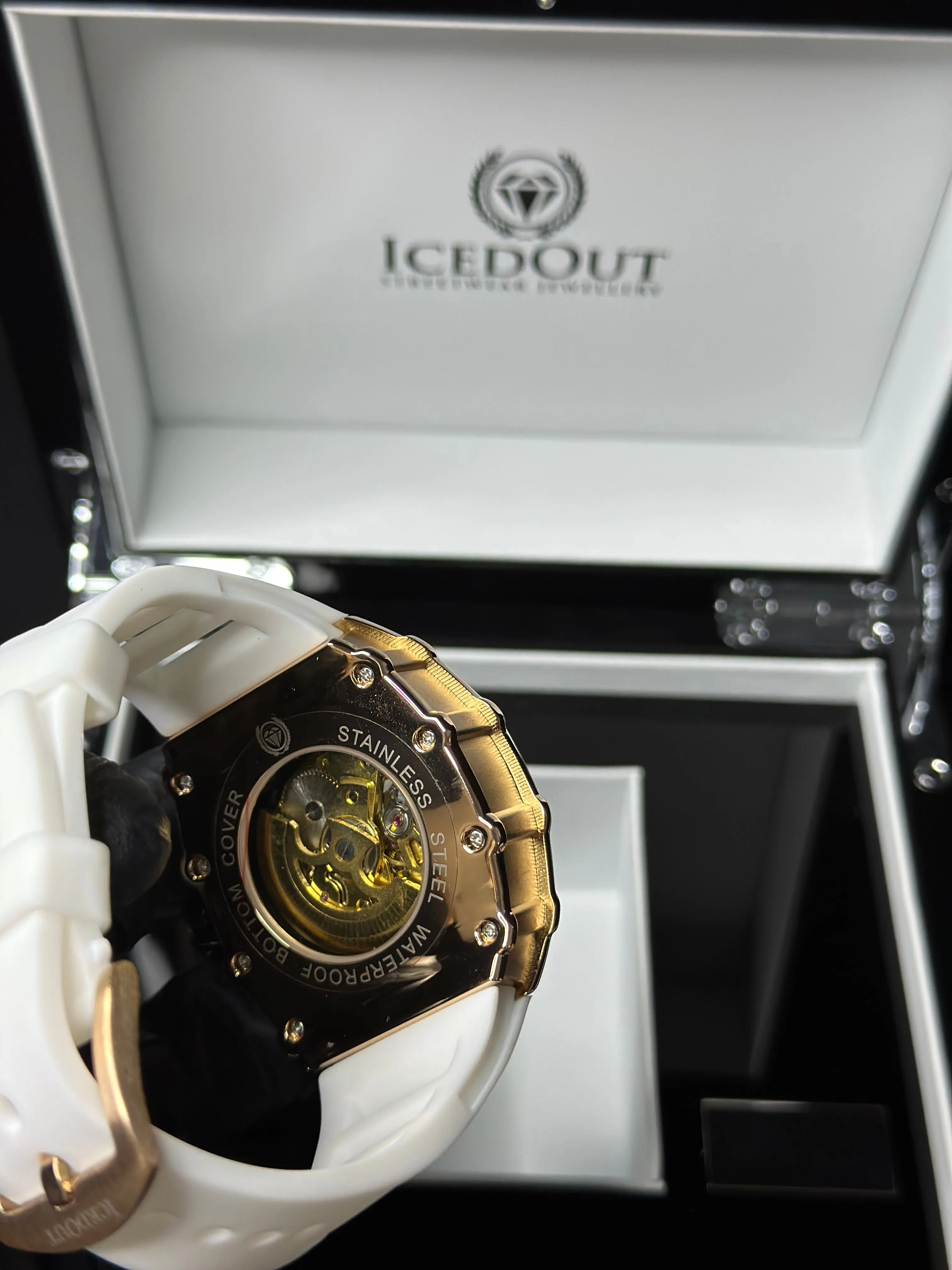 Skeleton Watch - gold/white