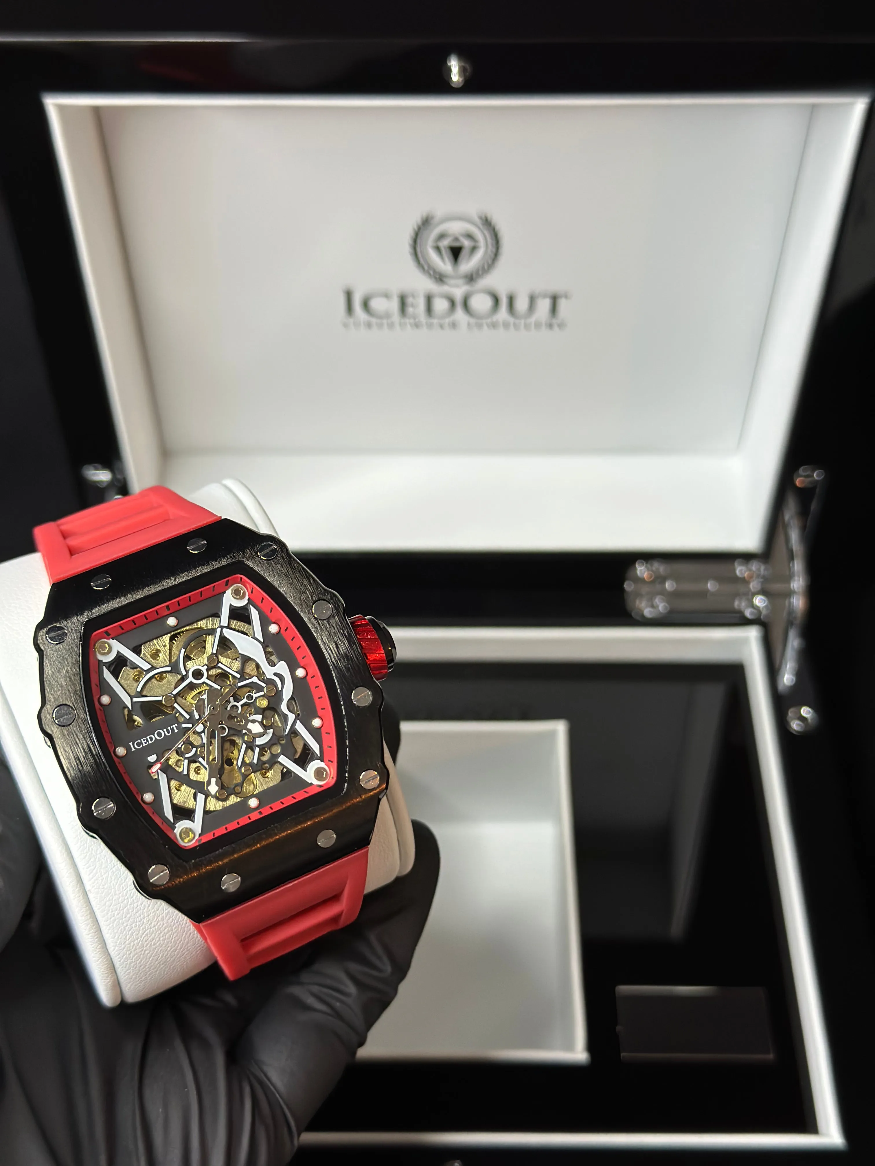 Skeleton Watch - red/black