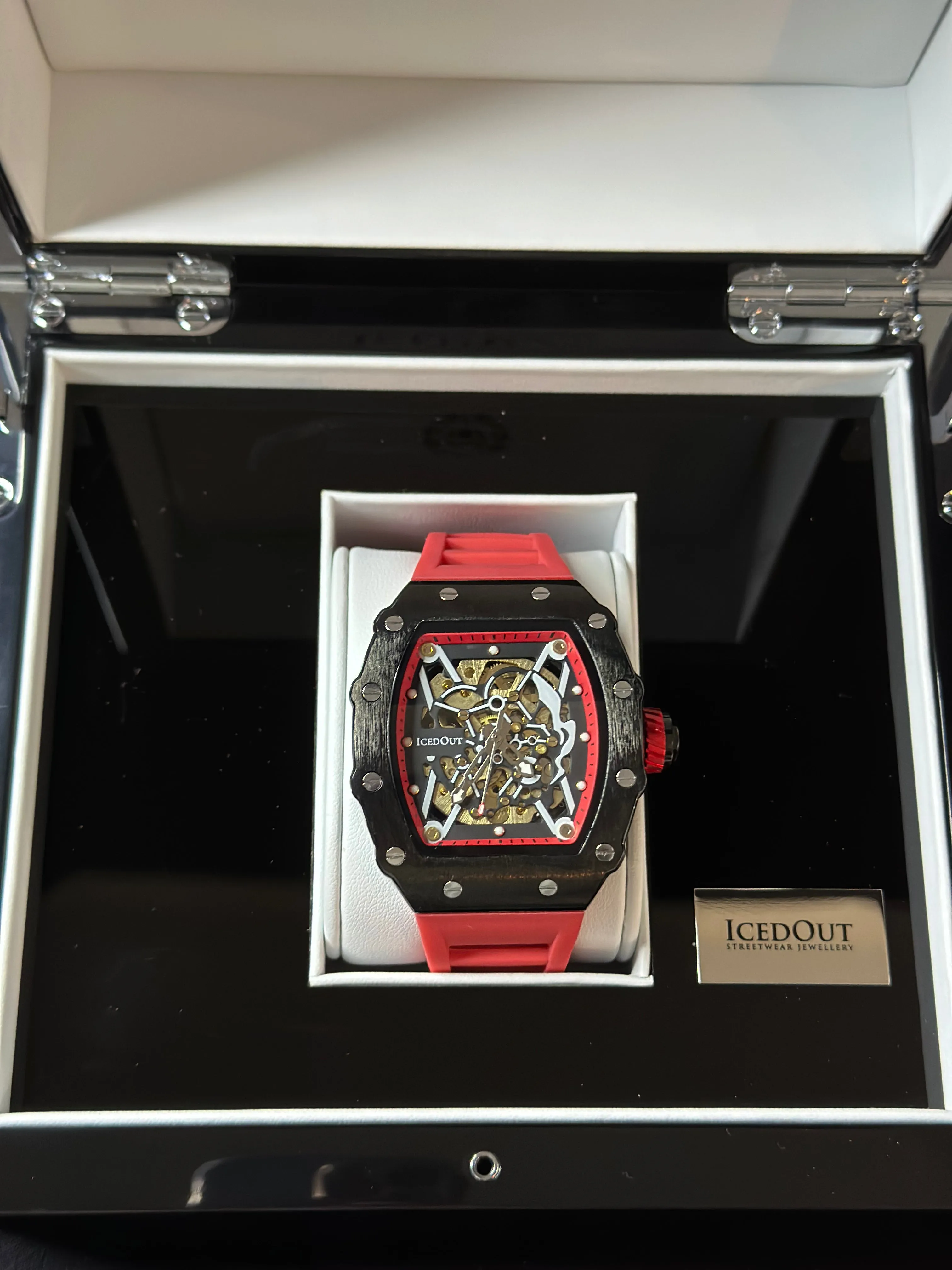 Skeleton Watch - red/black