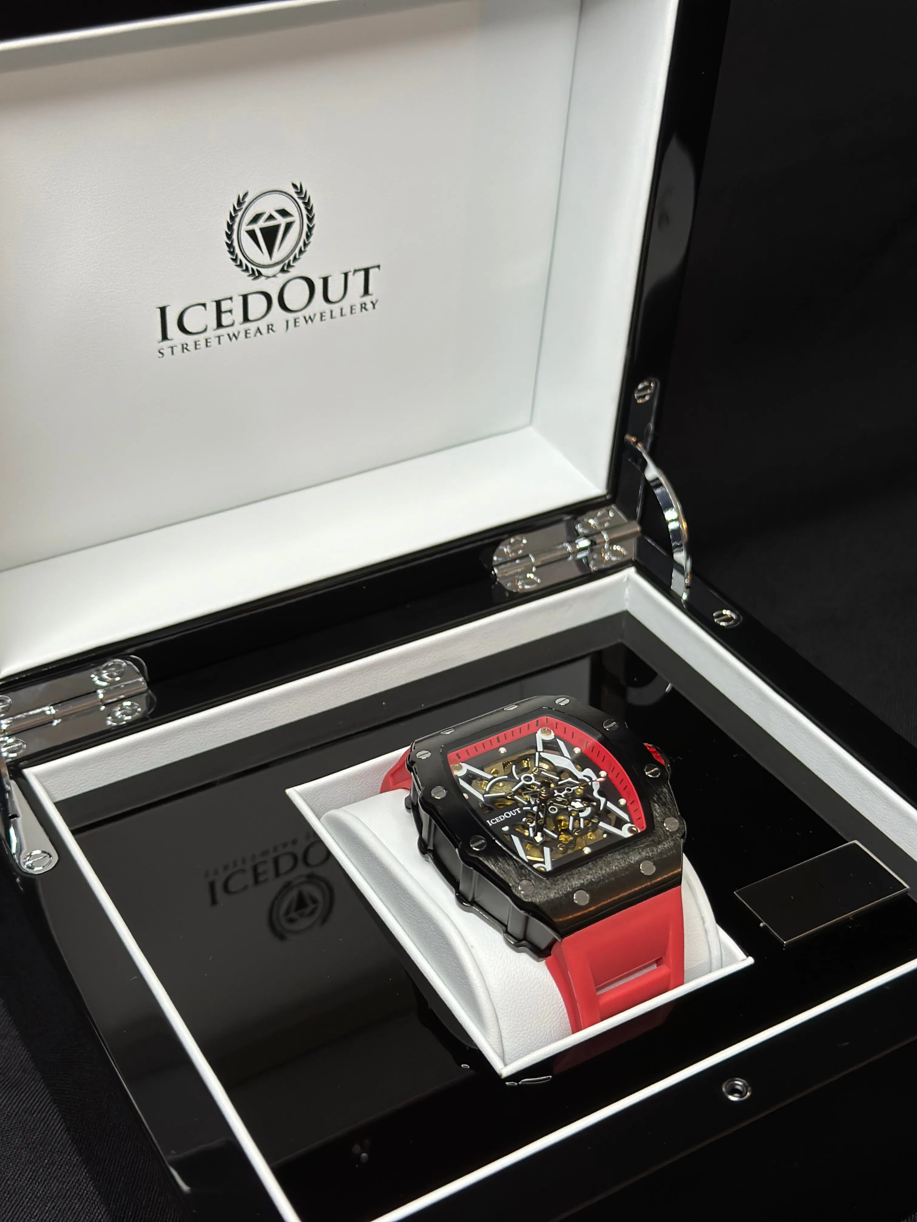 Skeleton Watch - red/black
