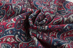 Soft Printed Wool Twill - Paisley