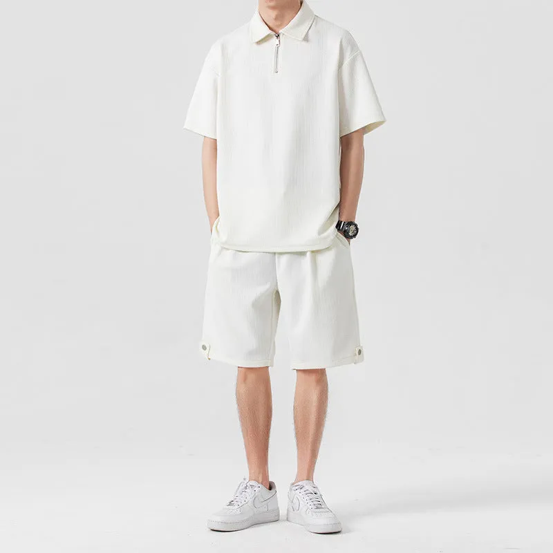 Solid Color Polo Couple Suit