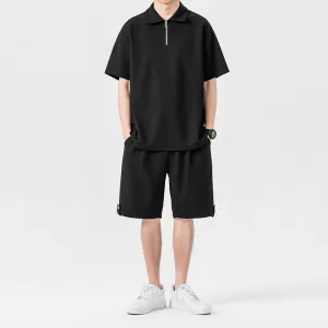 Solid Color Polo Couple Suit