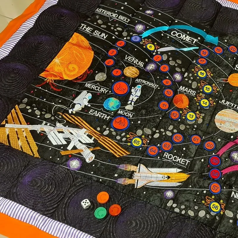 Space Exploration Complete Quilt and Game