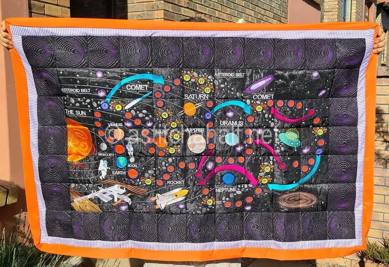 Space Exploration Complete Quilt and Game