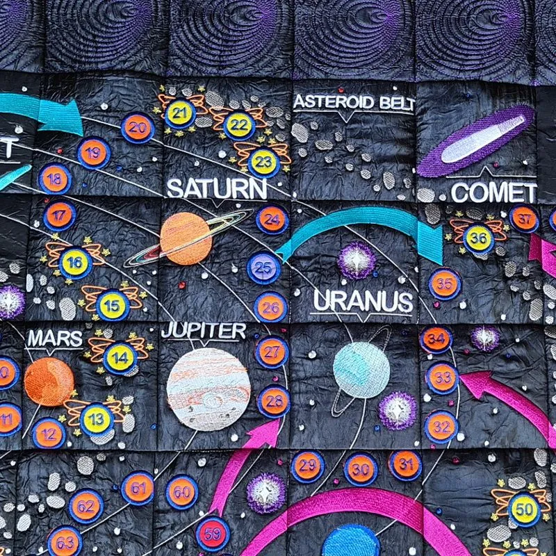 Space Exploration Complete Quilt and Game
