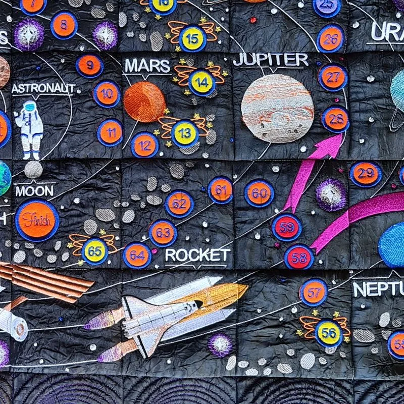Space Exploration Complete Quilt and Game