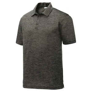 Sport-Tek Men's Grey-Black Electric PosiCharge Electric Heather Polo