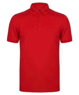 Stretch polo shirt with wicking finish (slim fit) | Red