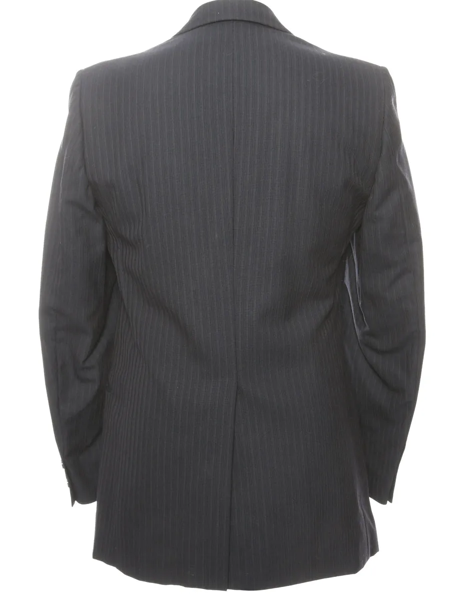 Striped Navy & White Blazer - M
