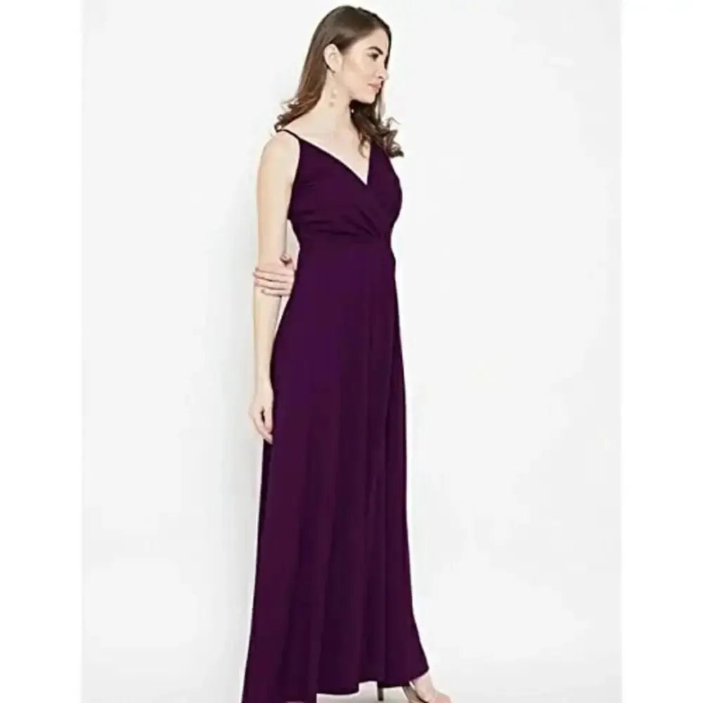 Teekhi Girl Women's A-Line Cut Out Dress (Purple)