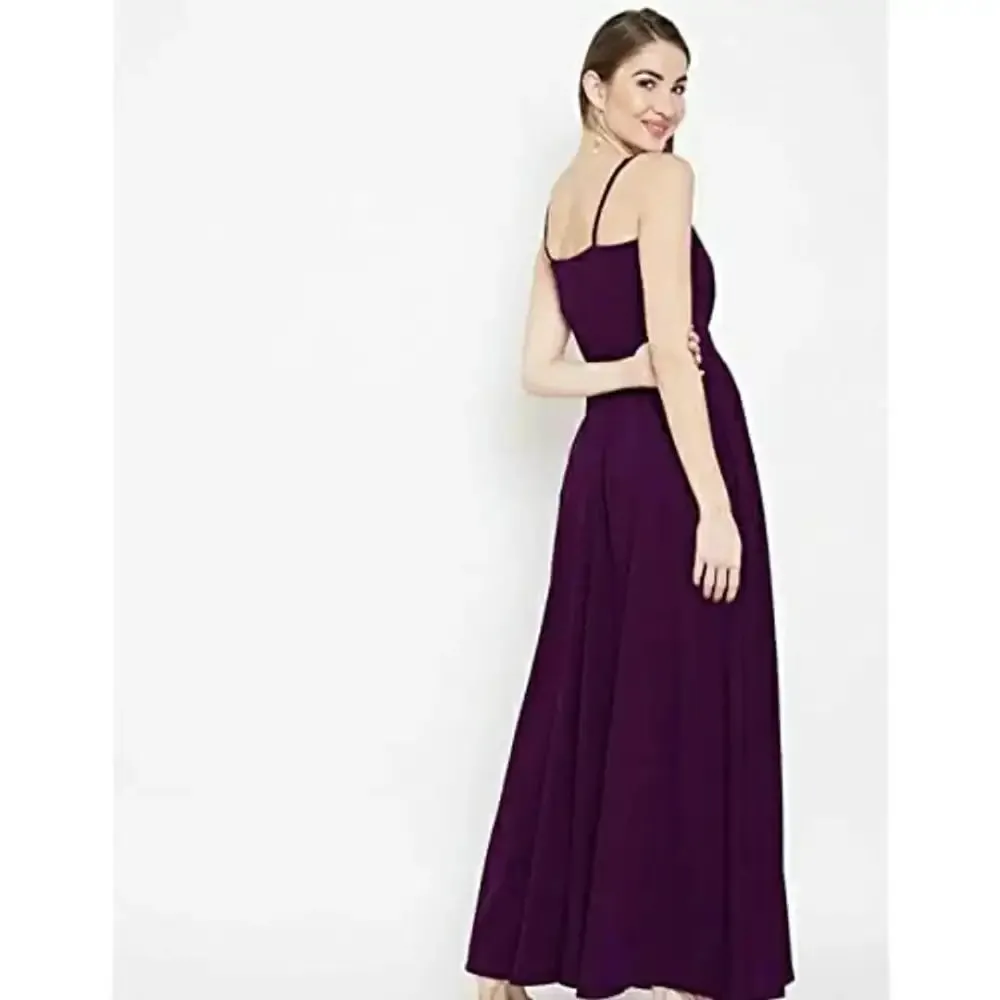 Teekhi Girl Women's A-Line Cut Out Dress (Purple)