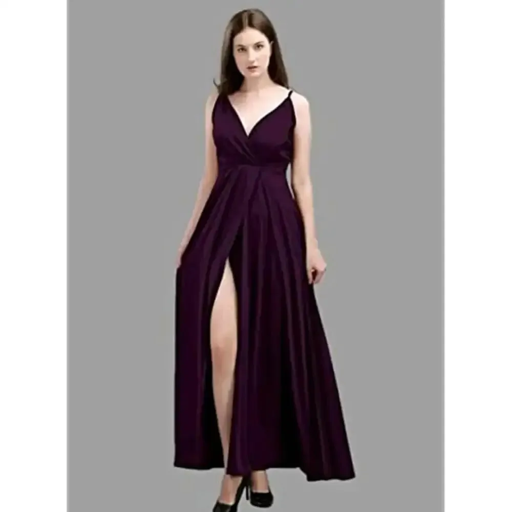 Teekhi Girl Women's A-Line Cut Out Dress (Purple)