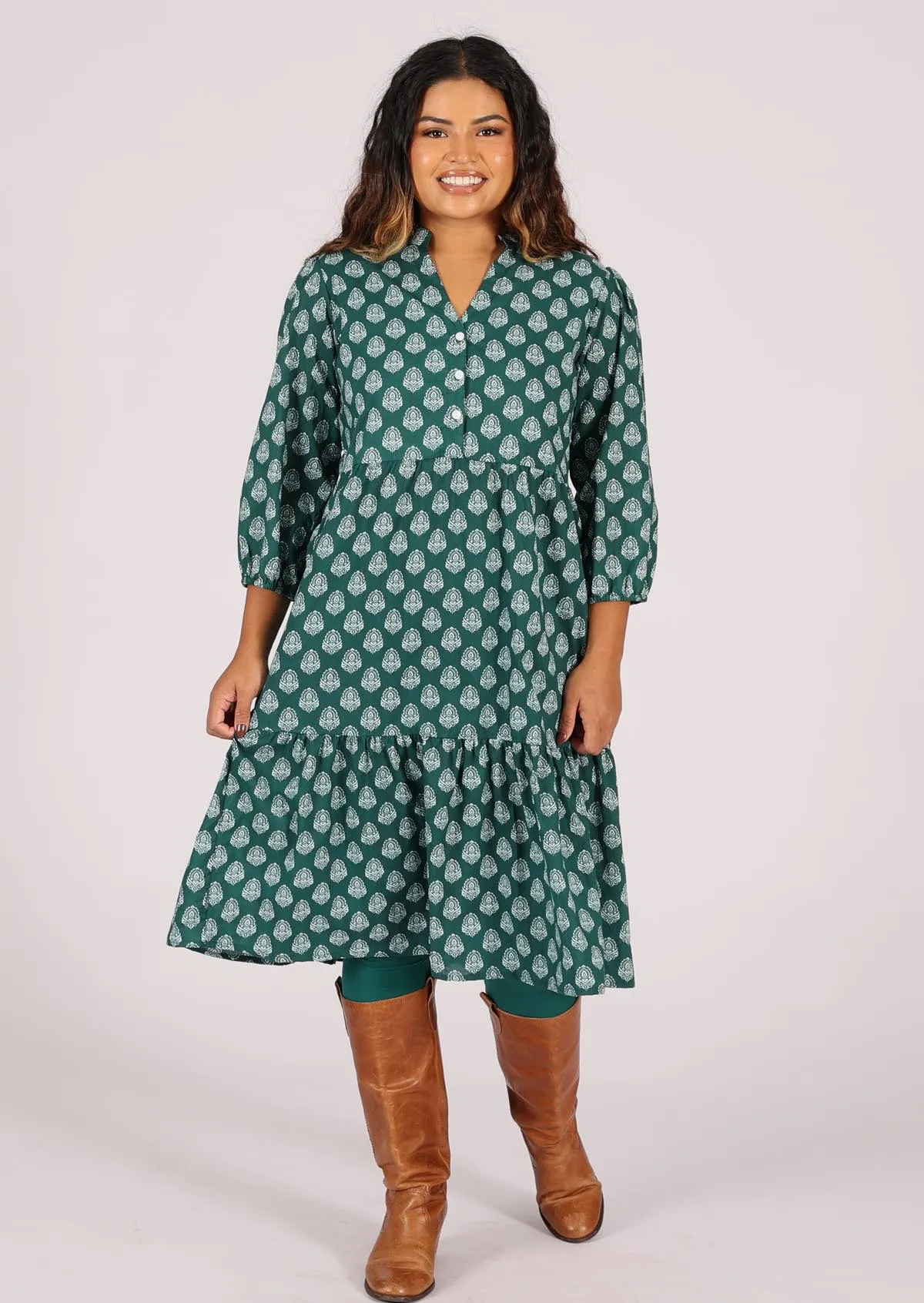 Tiered Midi Dress Jasper