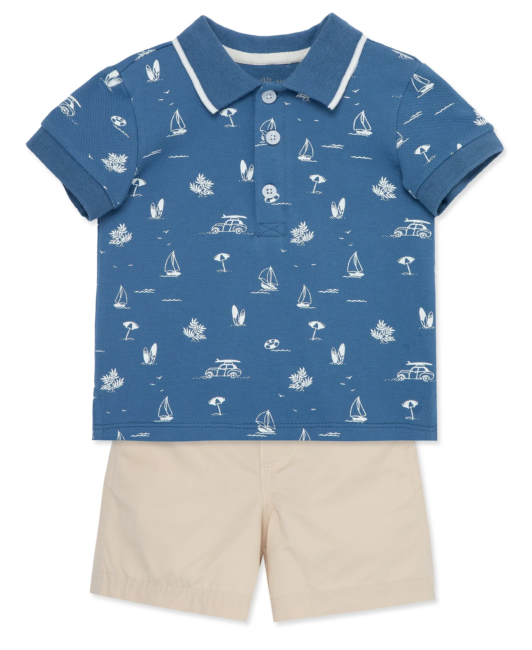 Tropical Polo Toddler Short Set (2T-4T)
