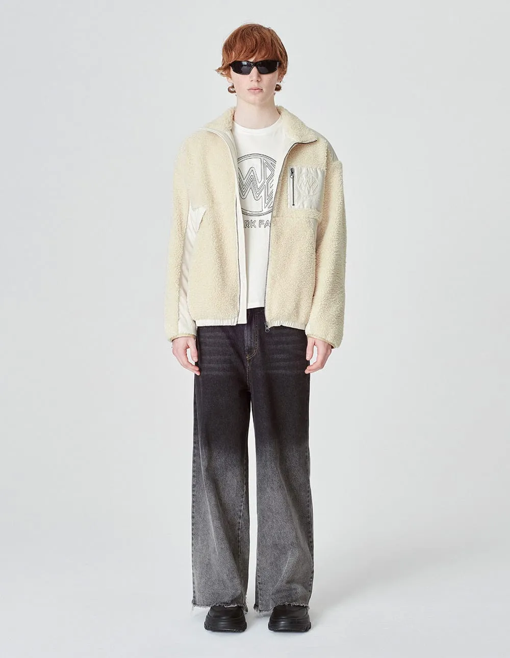 Unisex Faux Fur Paneled Down Jacket