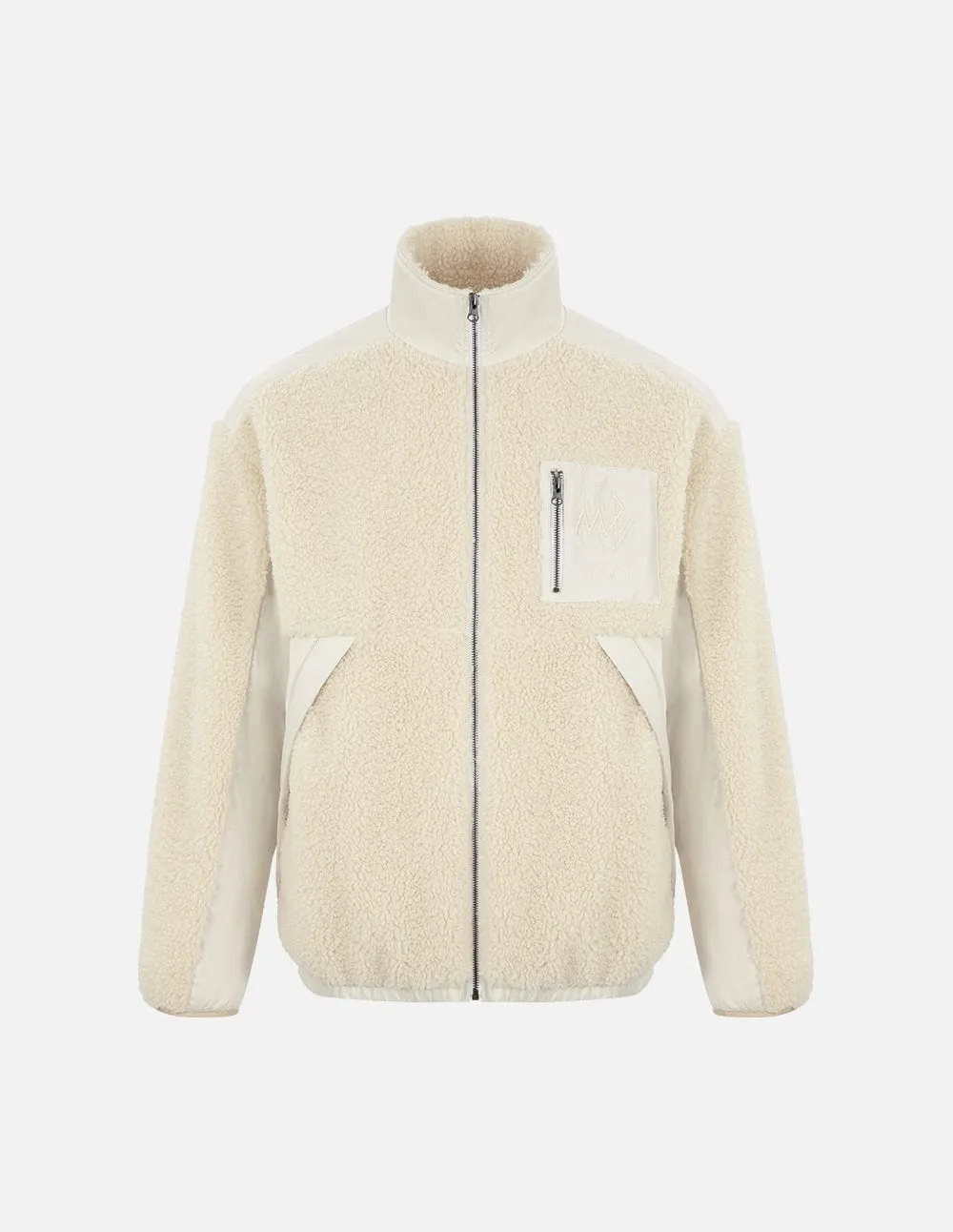 Unisex Faux Fur Paneled Down Jacket
