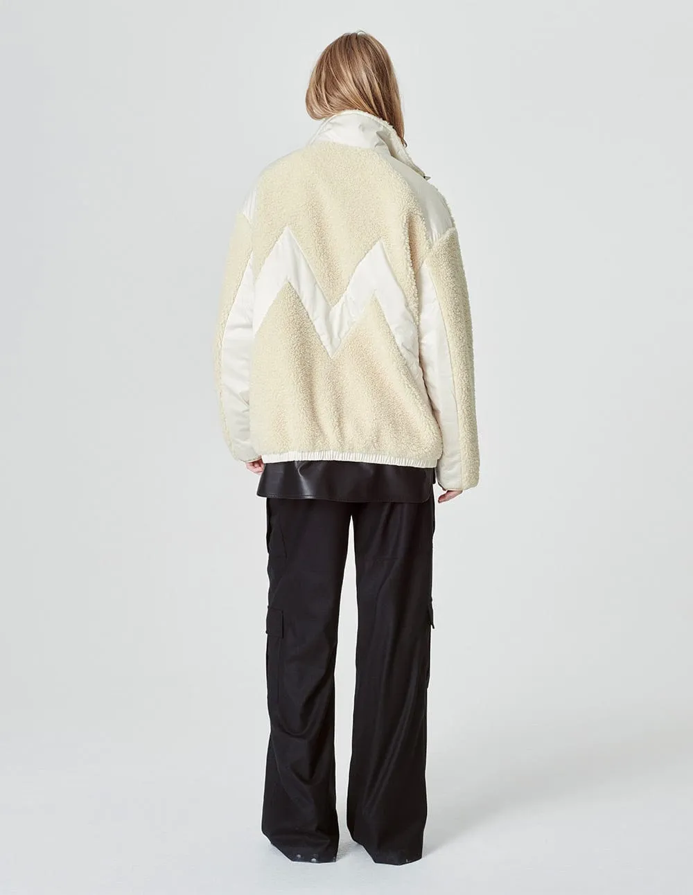 Unisex Faux Fur Paneled Down Jacket