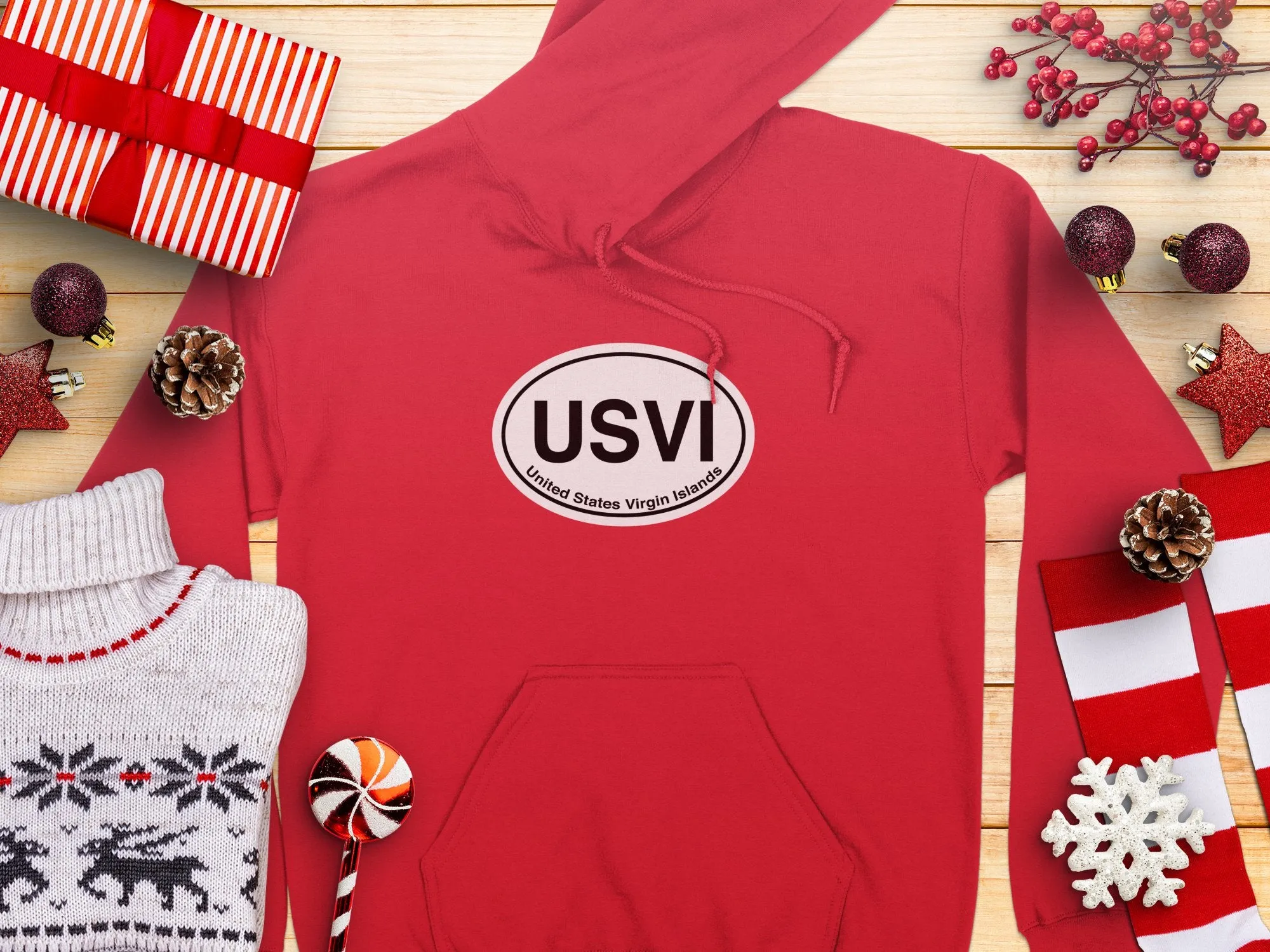 USVI Vacation Hoodie for Nature and Adventure Lovers