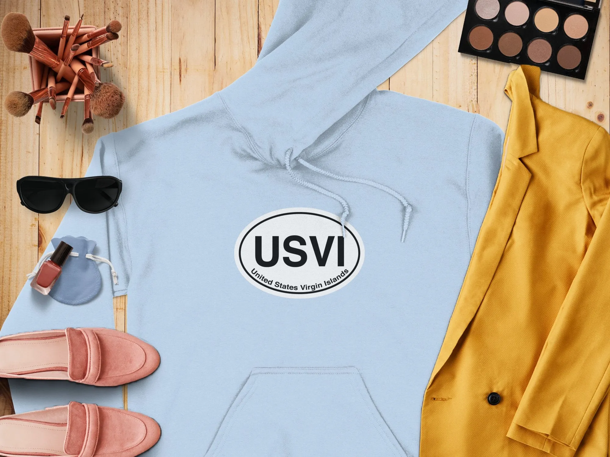 USVI Vacation Hoodie for Nature and Adventure Lovers