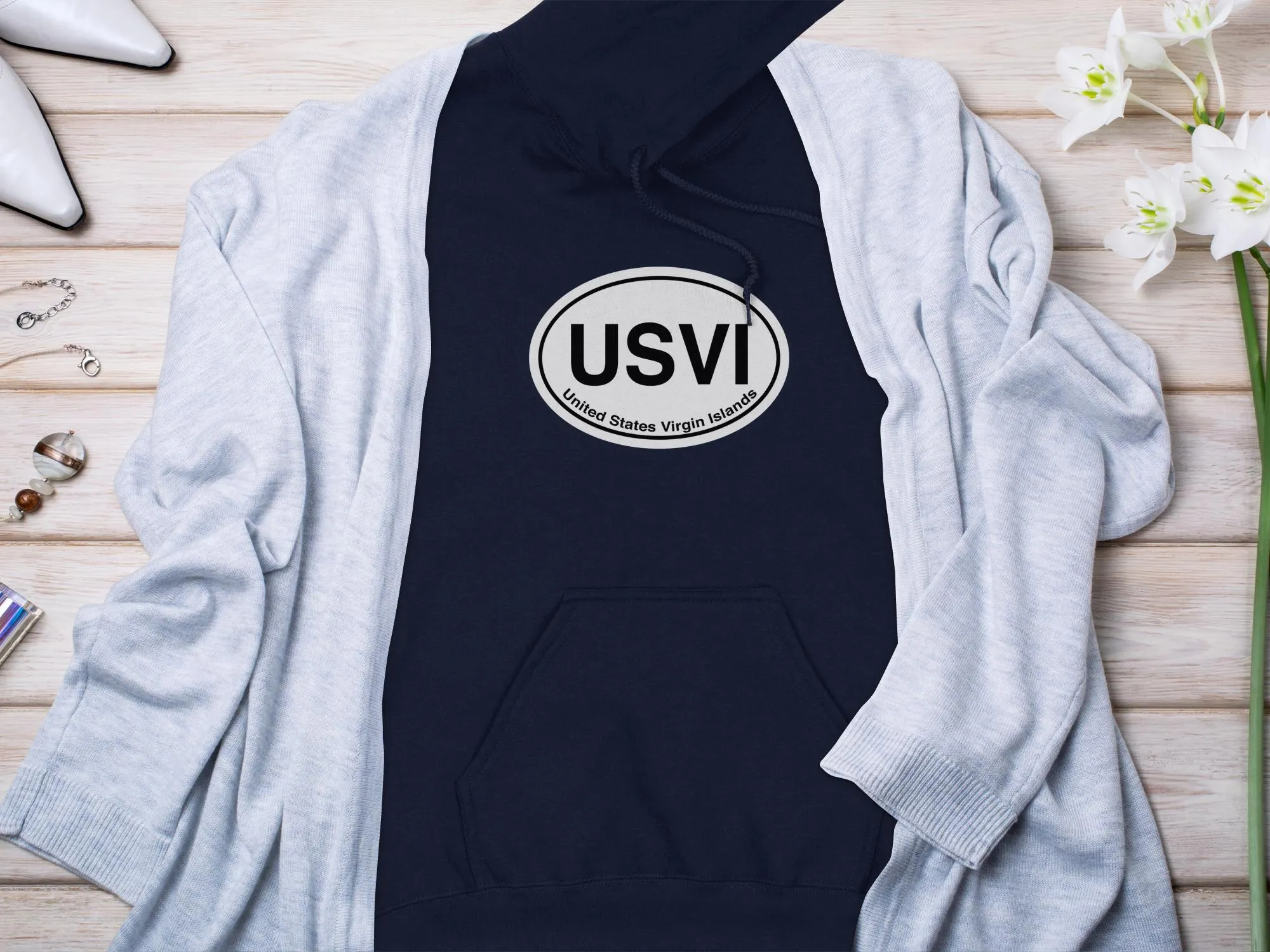USVI Vacation Hoodie for Nature and Adventure Lovers